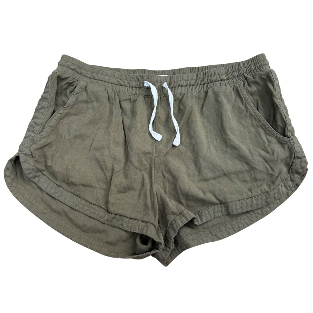 Billabong Casual Dolphin Shorts Women L Olive Green Casual Beachy Surfcore